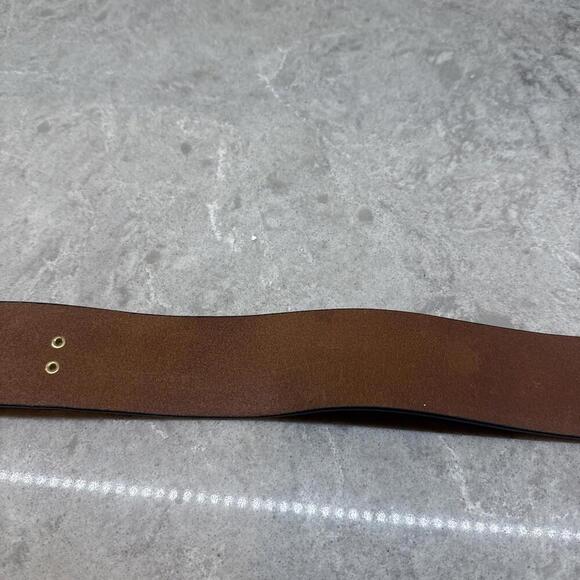 Michael Kors unisex leather and brass belt. Size Medium. Like New! - Picture 8 of 12